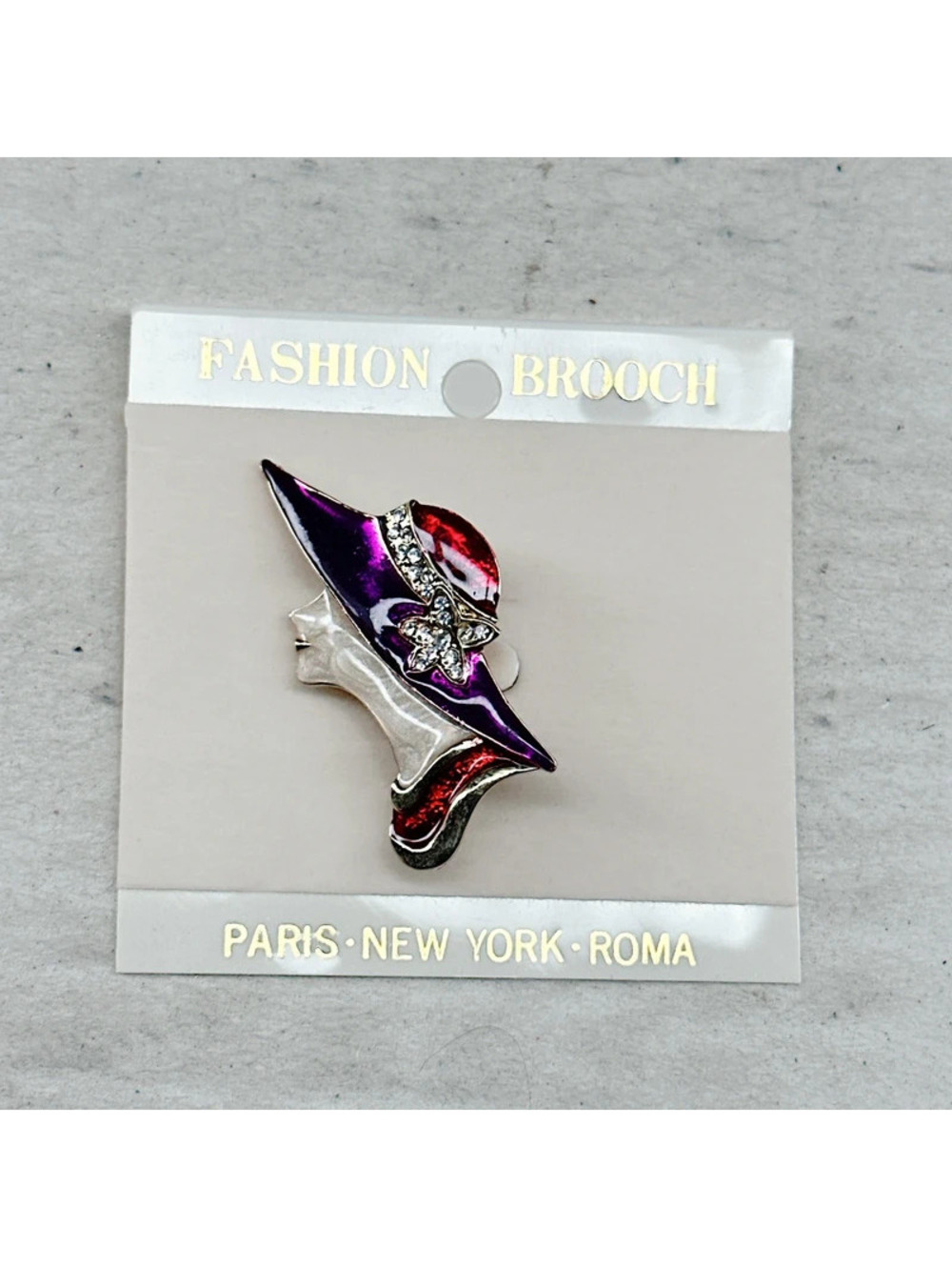 360u. Red Hat Ladyface Brooch